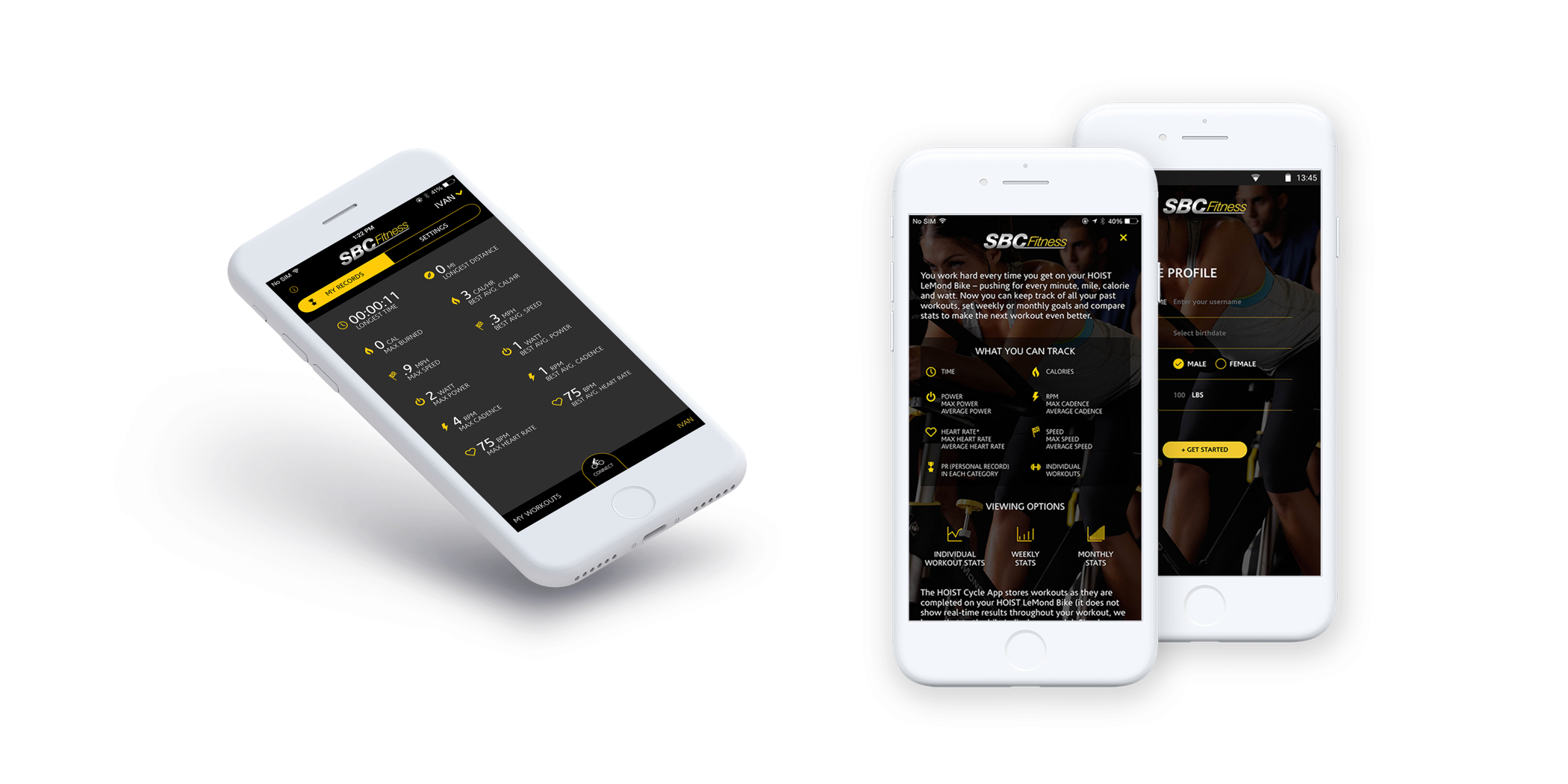 Connected exercise bike seamlessly connected to a mobile app over Bluetooth